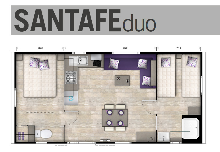 Santa Fé Duo Gordijn